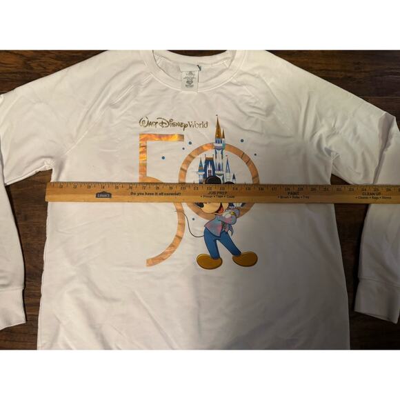 Walt Disney World 50th Anniversary Mickey Mouse Long Sleeve Pullover Size L - Picture 6 of 6